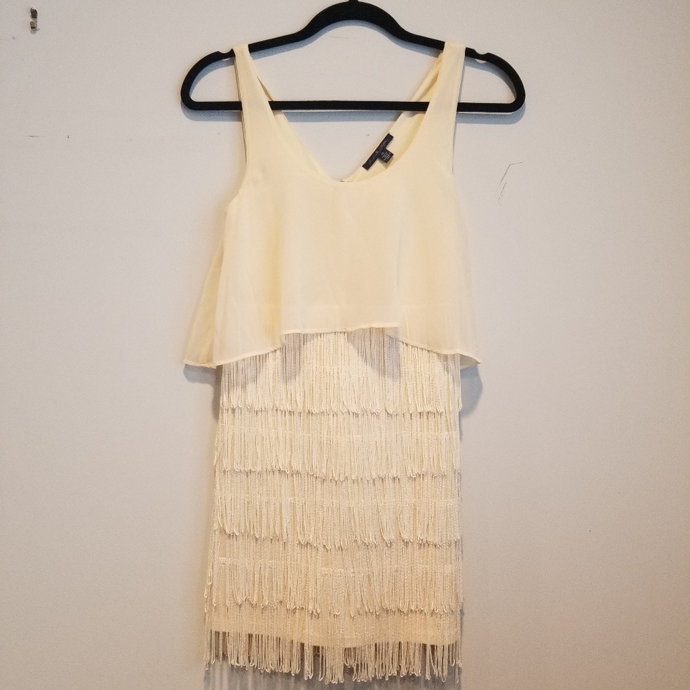 White Fringe Flapper Dress - Never Worn